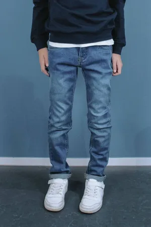 TYGO & vito Skinny jeans Binq Blauw Jongens Stretchdenim Effen