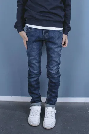 TYGO & vito Skinny jeans Binq Blauw Jongens Stretchdenim Effen