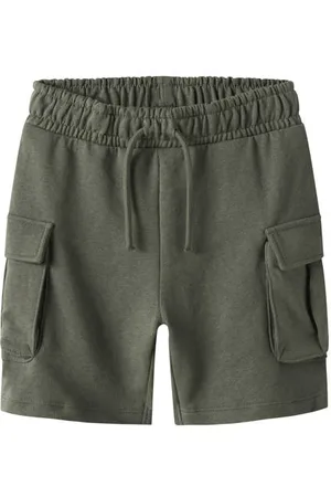 NAME IT KIDS sweatshort olijfgroen Korte broek Bruin Effen