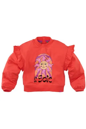 Z8 Kids sweater Lunetta met printopdruk Trui Meisjes Stretchkatoen Ronde hals
