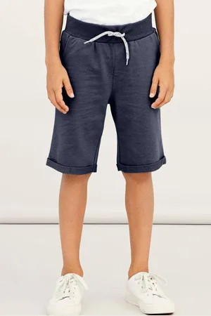 NAME IT KIDS regular fit sweatshort NKMVERMO donkerblauw Effen