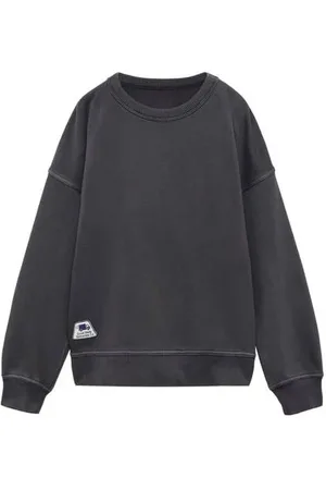 MANGO Sweater Grijs Backprint