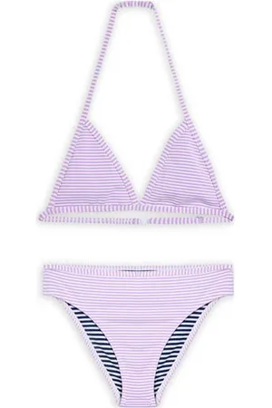 America today Triangel bikini Paars Meisjes Polyester Streep