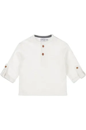 Dirkje Longsleeve Wit Jongens Katoen Ronde hals Effen