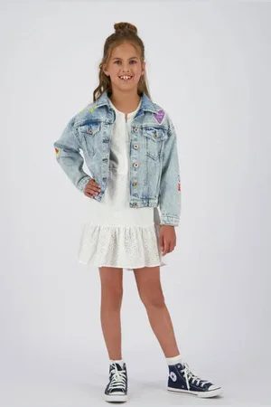 Vingino Spijkerjas light blue denim Blauw Backprint