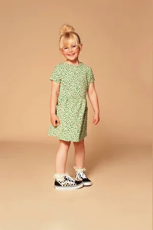 Stains&Stories Korte jurk Meisjes Katoen Ronde hals Bloemen