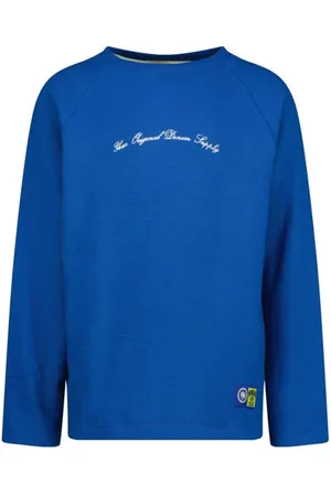 Vingino Longsleeve blauw Jongens Katoen Ronde hals Printopdruk