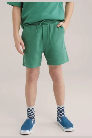 WE Fashion Blue Ridge slim sweatshort Effen