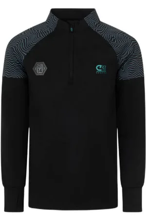 Cruyff Junior sportshirt zwart/blauw Sport t