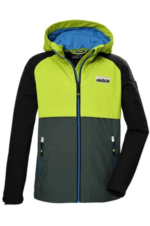 Killtec Softshell jas Outdoor jas Groen Jongens Polyester Capuchon