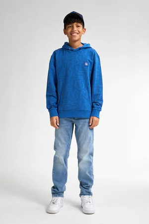Petrol Industries Sweater blauw Jongens Katoen Capuchon All over print
