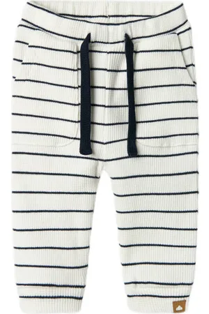 NAME IT BABY babybroek wit Jongens Stretchkatoen Effen