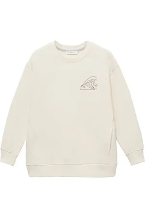 MANGO Sweater beige Backprint