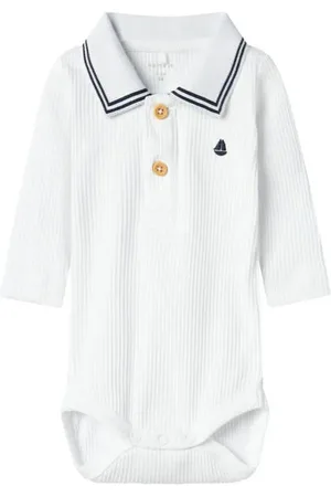 NAME IT BABY romper NBMFRIMAN Jongens Stretchkatoen Polokraag