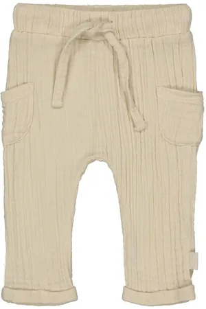 LEVV Newborn regular casual broek beige Jongens Katoen Effen