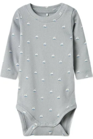 NAME IT BABY romper NBMFROM Jongens Stretchkatoen Ronde hals
