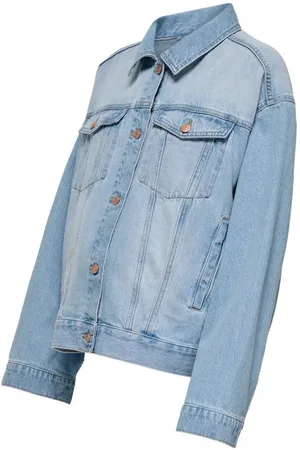 ONLY Zwangerschaps spijkerjas Blauw Effen