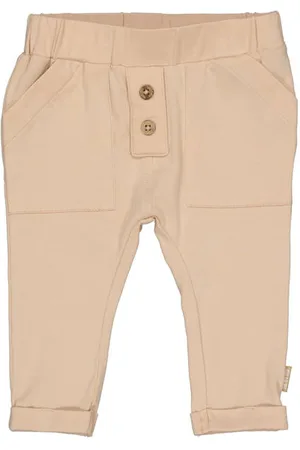 Quapi Newborn regular babybroek beige Jongens Stretchkatoen Effen