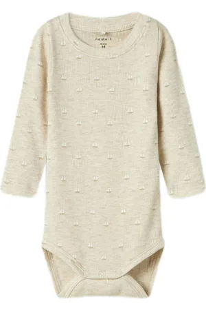 NAME IT BABY romper NBMFROM Jongens Stretchkatoen Ronde hals Gemêleerd
