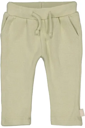 LEVV Newborn regular babybroek groen Jongens Katoen Effen