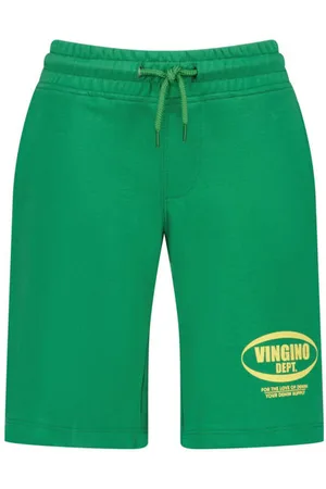 Vingino Relaxed sweatshort groen Korte broek Logo