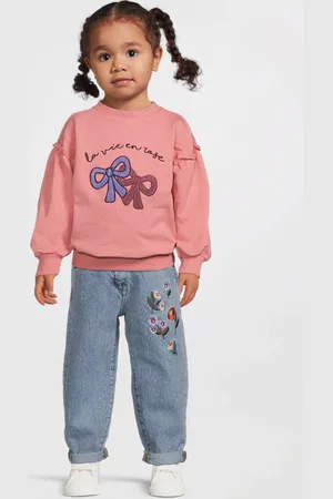 Your Wishes Sweater Trui Meisjes Stretchkatoen Ronde hals Printopdruk
