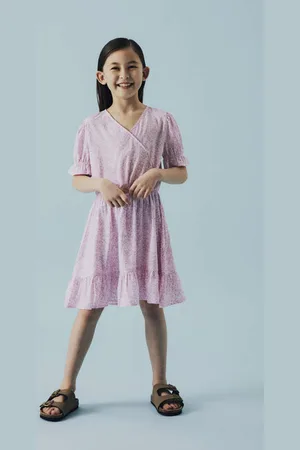 NAME IT KIDS midi jurk roze Rosé Meisjes Polyester V