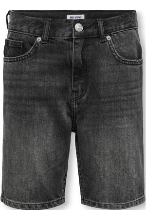 Only & Sons JUNIOR denim short black denim Korte broek Zwart Effen