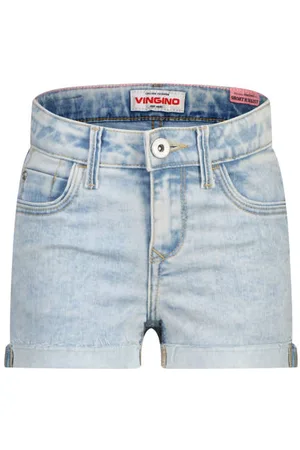 Vingino Regular denim short light blue denim Korte broek Blauw Effen