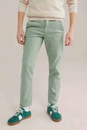 WE Fashion Blue Ridge slim chino Broek Jongens Katoen Effen