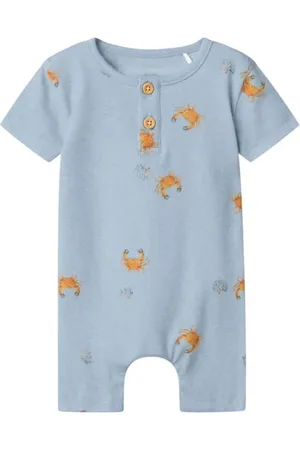 NAME IT BABY lichtblauw Boxpak Jongens Katoen Ronde hals Effen
