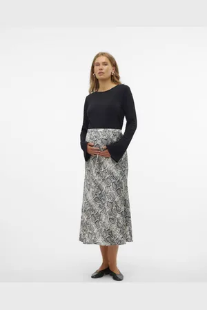 Mama;licious Zwangerschapsrok met slangenprint Dames Polyester Dierenprint
