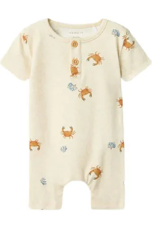 NAME IT BABY ecru Boxpak Jongens Katoen Ronde hals Gemêleerd