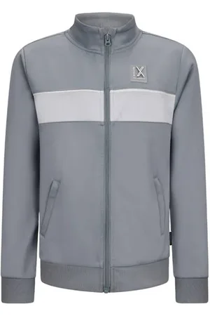 Retour Retour Performance sweatvest grijs Jongens Polyester Opstaande kraag Effen