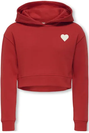 ONLY KIDS GIRL cropped hoodie Sweater Effen