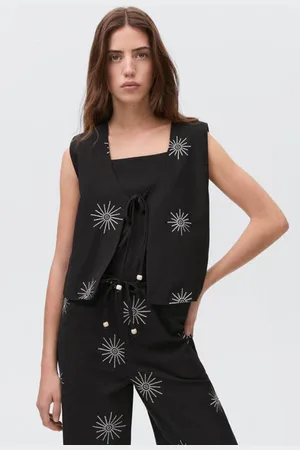 MANGO Gilet Meisjes Katoen V