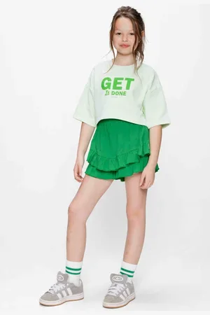 Retour Skort groen Rok Meisjes Katoen Effen