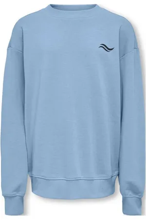 Only & Sons JUNIOR sweater lichtblauw Effen