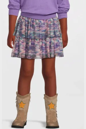 B.Nosy Strokenrok lila Paars Meisjes Polyester All over print