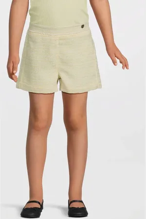 Le Chic Regular casual short geel Korte broek Meisjes Polyester Gemêleerd