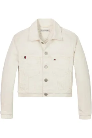 Tommy Hilfiger Spijkerjas Meisjes Stretchdenim Klassieke kraag Effen