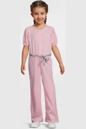 B.Nosy Straight jumpsuit Meisjes Polyester Ronde hals Effen