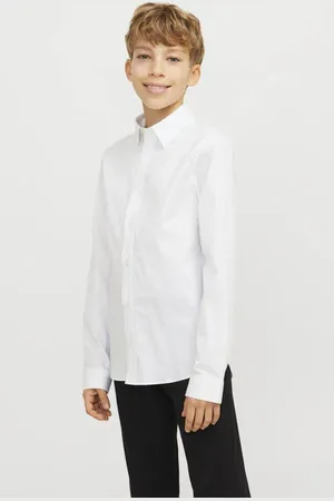 JACK & JONES JUNIOR overhemd Jongens Stretchkatoen Klassieke kraag