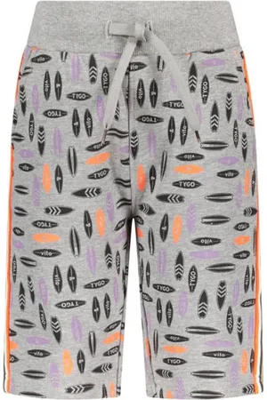 TYGO & vito Sweatshort grijs melange Korte broek All over print