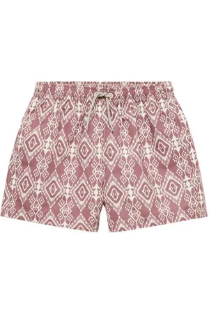 MANGO Zwemshort oudroze/wit Jongens Polyester All over print