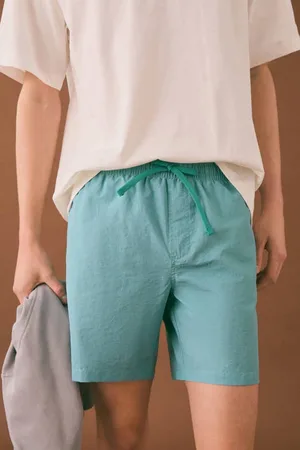 MANGO Zwemshort turquoise Blauw Jongens Polyamide Effen