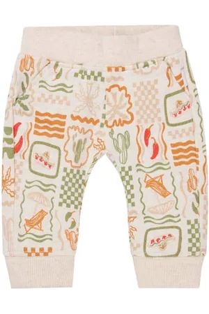 Noppies Baby relaxed babybroek ecru Jongens Katoen All over print