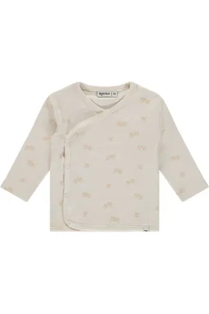Babyface Longsleeve ecru Jongens/Meisjes Stretchkatoen Overslagkraag All over print