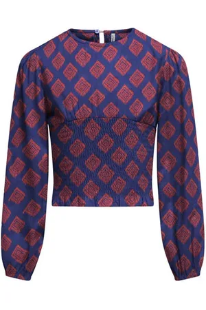 ONLY KIDS GIRL blousetop blauw Meisjes Viscose V