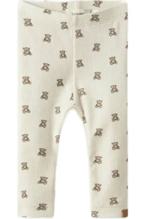 Lil Atelier BABY babybroek ecru Jongens/Meisjes Katoen Effen